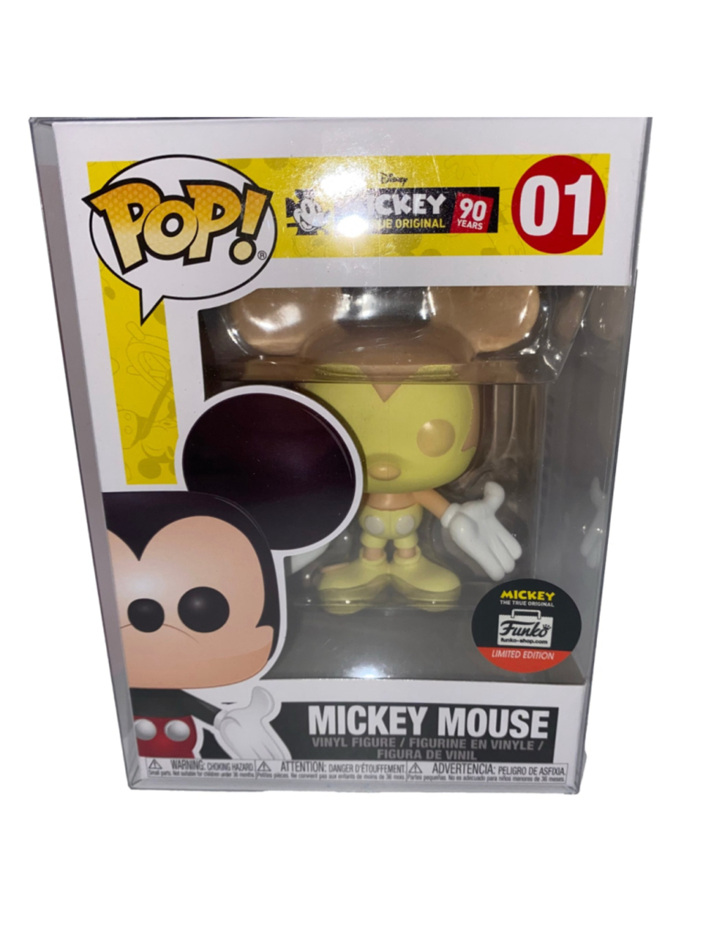 Funko Pop Mickey Mouse True Original 90 year Limited Edition 01 Yellow Variant